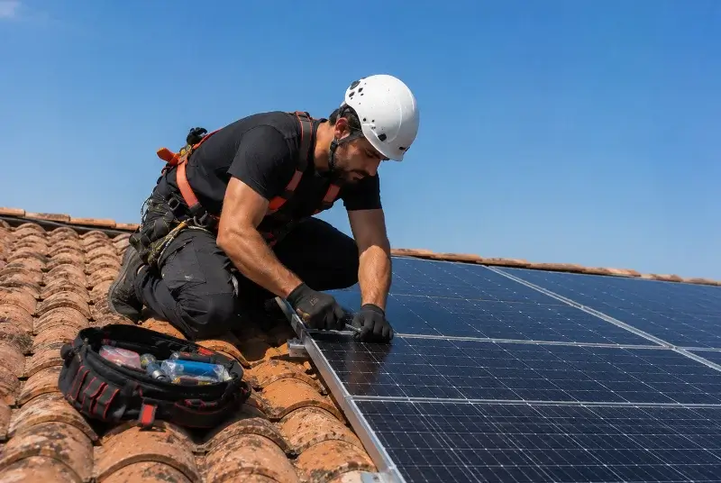Maintenance et monitoring de panneaux solaires à Soudorgues